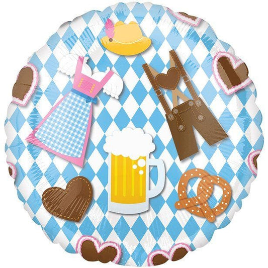 Oktoberfest Beer & Food Round Balloon - 18" Foil