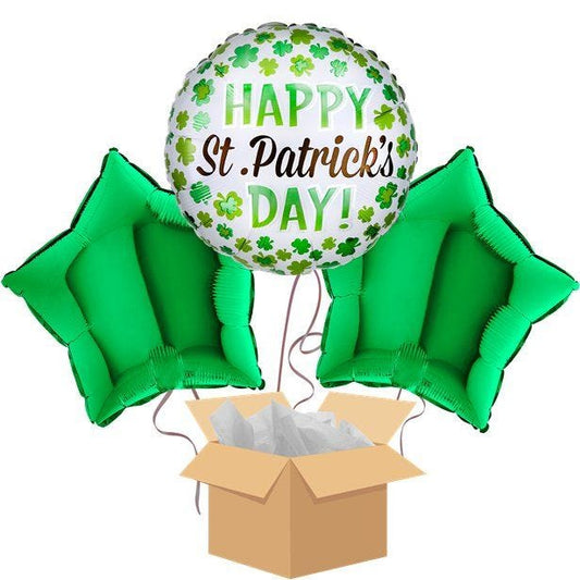 Happy St Patrick's Day Balloon Bouquet - Delivered Inflated