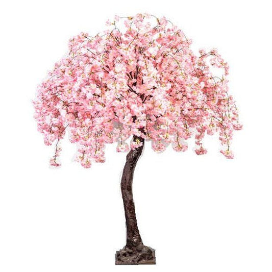 Pink Flowered Trailing Artificial Blossom Tree - 280cm