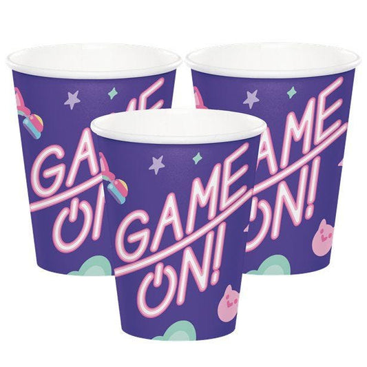 Digital Game Paper Cups - 256ml (8pk)
