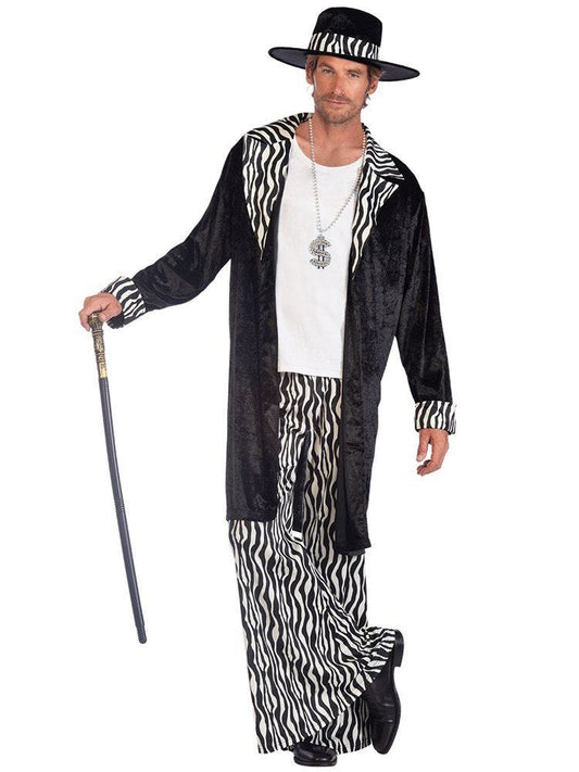 Zebra Print Gangster Pimp - Adult Costume
