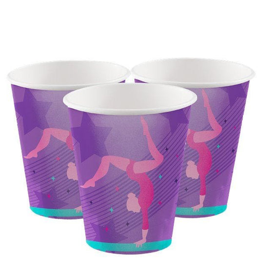 Gymnastics Party Paper Cups - 256ml (8pk)