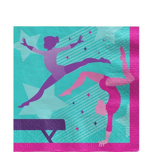 Gymnastics Party Paper Napkins - 33cm (16pk)