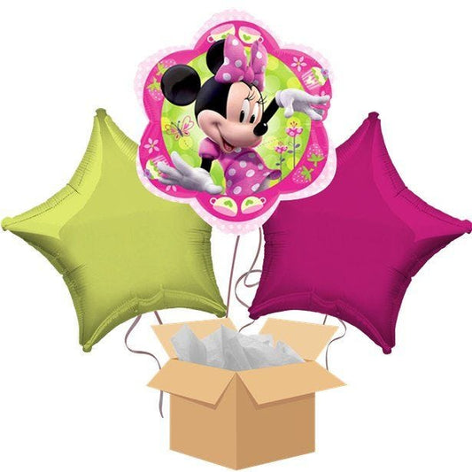 Minnie Mouse Balloon Bouquet - Delivered Inflated