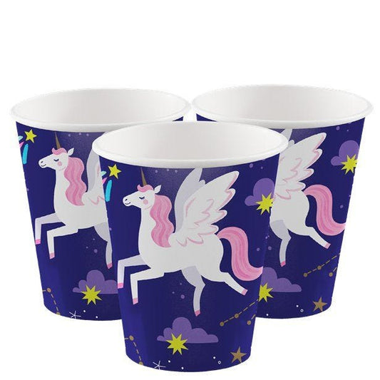 Unicorn Galaxy Paper Cups - 256ml (8pk)