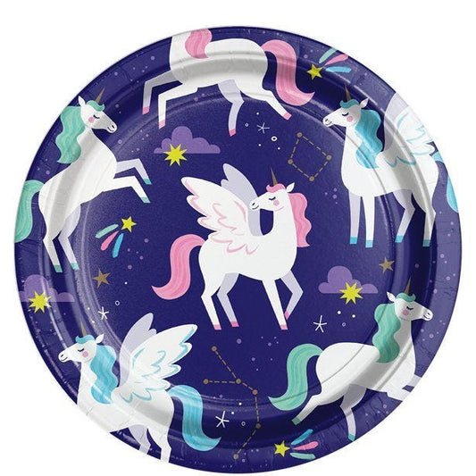 Unicorn Galaxy Paper Plates - 23cm (8pk)