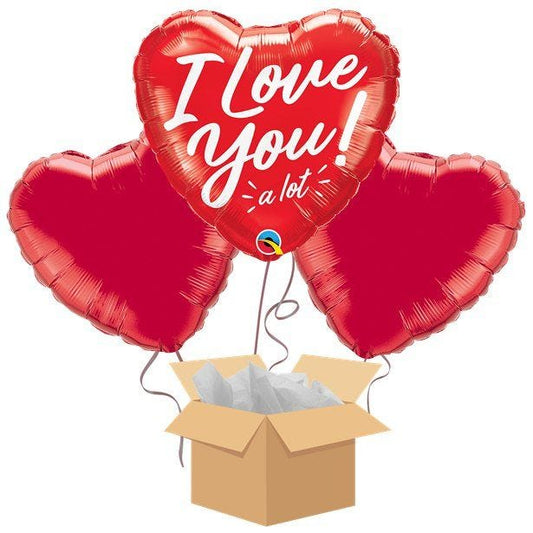 I Love You Balloon Bouquet - Delivered Inflated