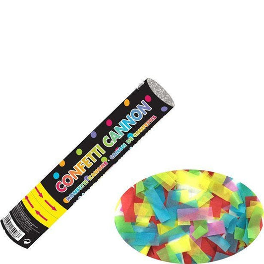 Multi Coloured Paper Confetti Cannon - 24cm