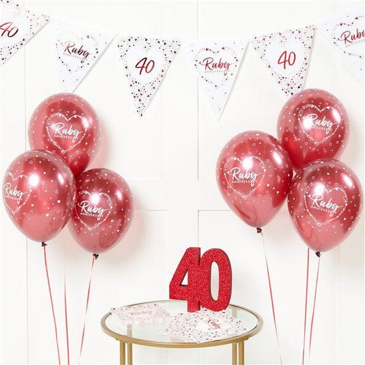 40th Ruby Wedding Anniversary Party Pack