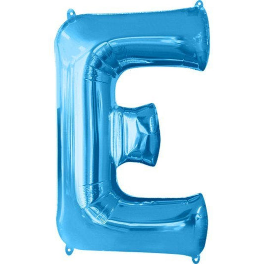 Blue Letter E Balloon - 34" Foil