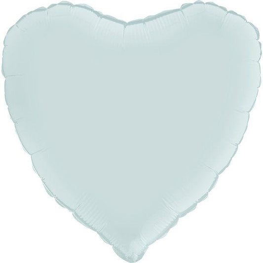 Satin Pastel Blue Heart Foil Balloon - 18"