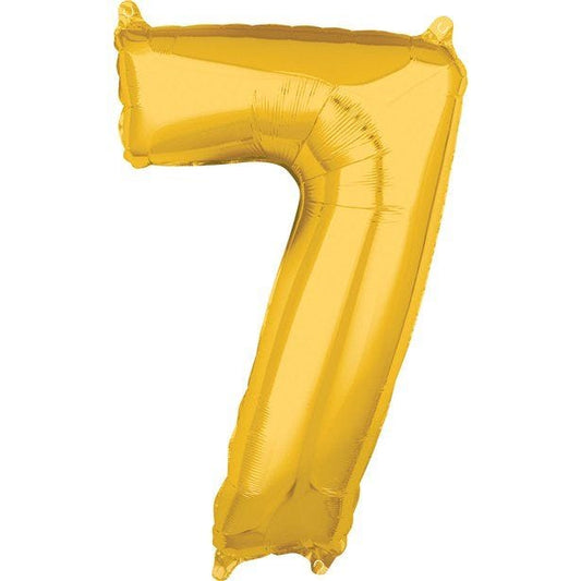 Gold Number 7 Balloon - 26" Foil