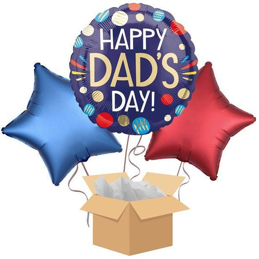 Happy Dad's Day Balloon Bouquet - Delivered Inflated