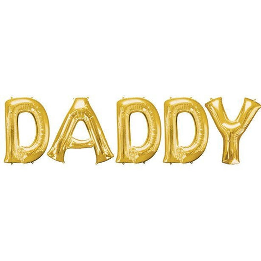 DADDY Balloon Bunting Kit - 16" Foils Gold