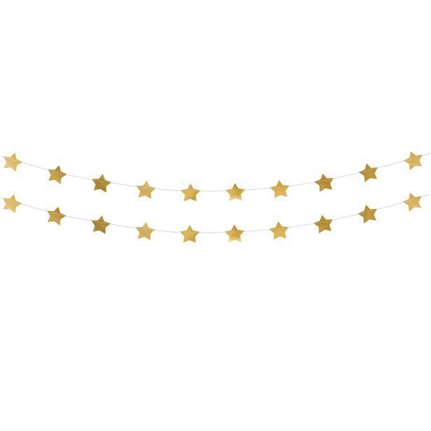 Gold Star Foil Garland - 3.6m
