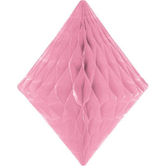 Baby Pink Honeycomb Diamond Decoration - 30cm