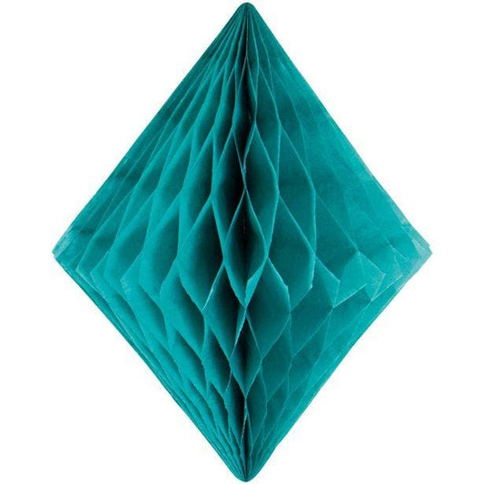 Turquiose Honeycomb Diamond Decoration - 30cm