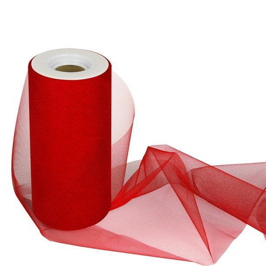 Red Tulle Roll - 15cm x 25m
