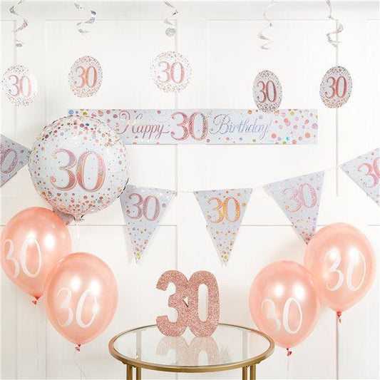 Sparkling Fizz 30th Birthday Decorating Kit - Premium