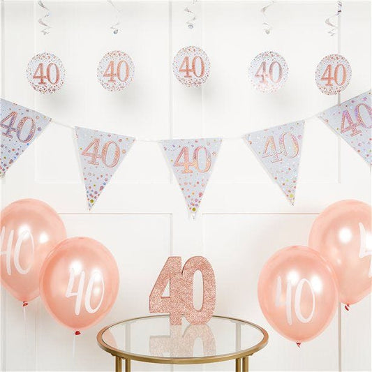 Sparkling Fizz 40th Birthday Decorating Kit - Deluxe