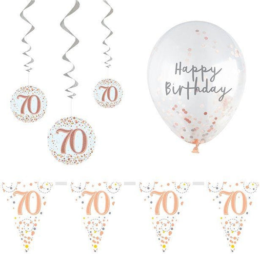 Sparkling Fizz 70th Birthday Decorating Kit - Value