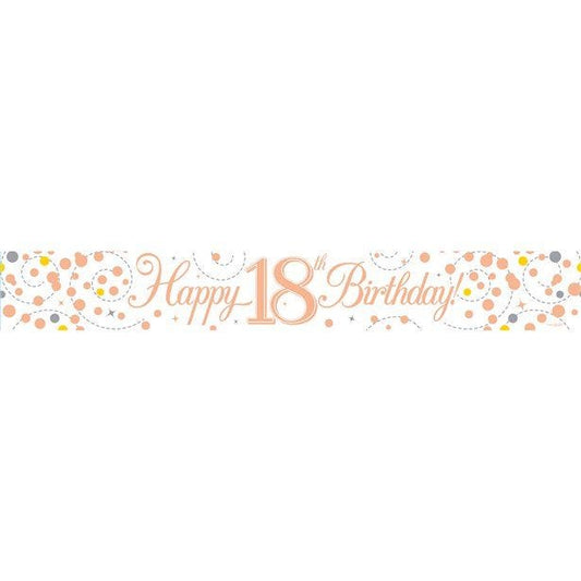 Sparkling Fizz 'Happy 18th Birthday' Banner - 2.7m