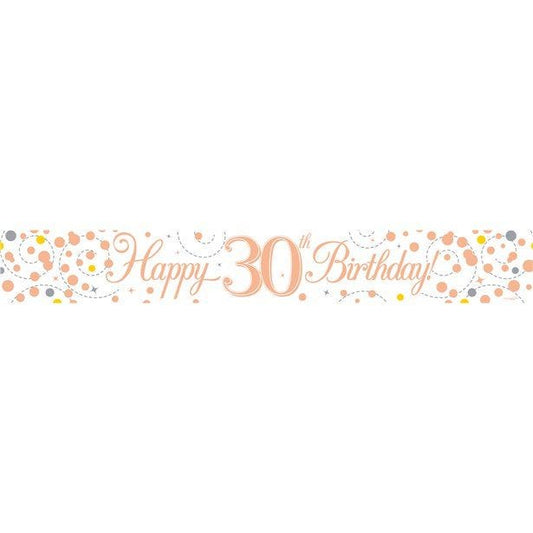 Sparkling Fizz 'Happy 30th Birthday' Banner - 2.7m