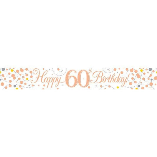 Sparking Fizz 'Happy 60th Birthday' Banner - 2.7m