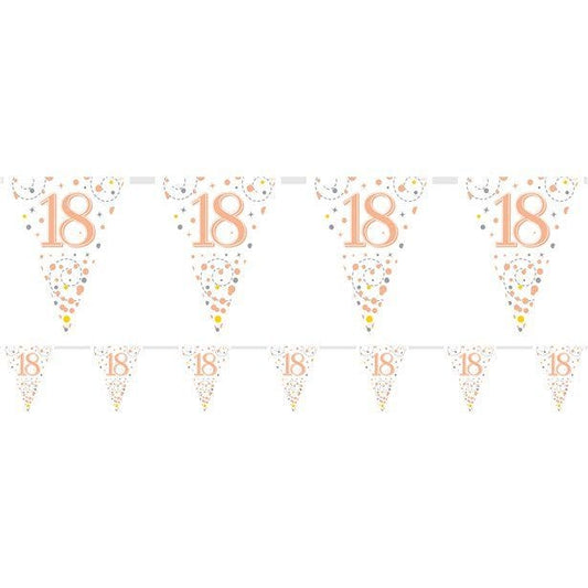 Sparking Fizz 18th Foil Bunting - 3.9m