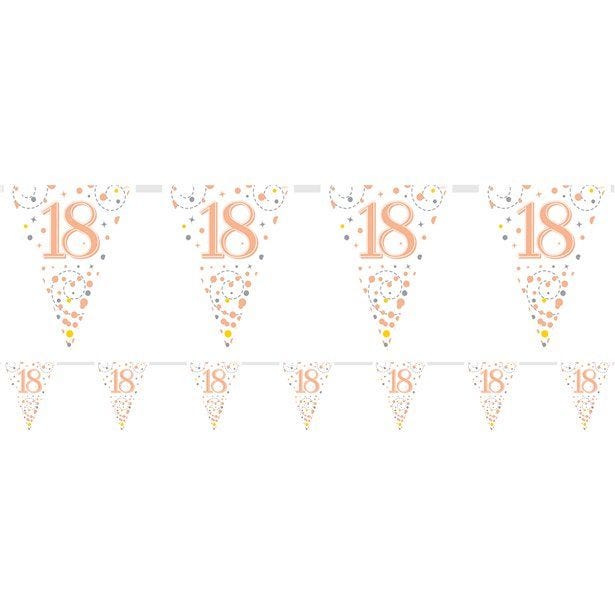Sparking Fizz 18th Foil Bunting - 3.9m