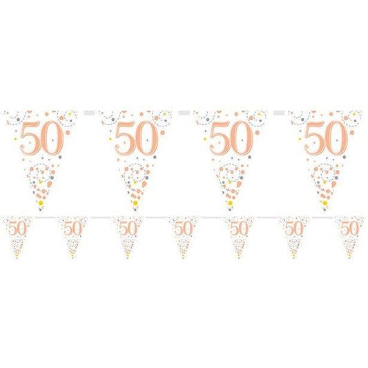 Sparking Fizz 50th Foil Bunting - 3.9m