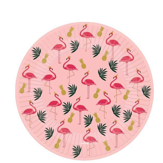 Flamingo Paper Plates - 23cm (8pk)