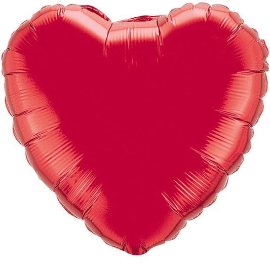 Ruby Red Heart Shaped Balloon - 18" Foil