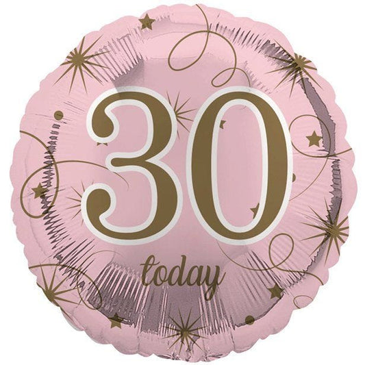 30th Pink Birthday Balloon - 18" Foil