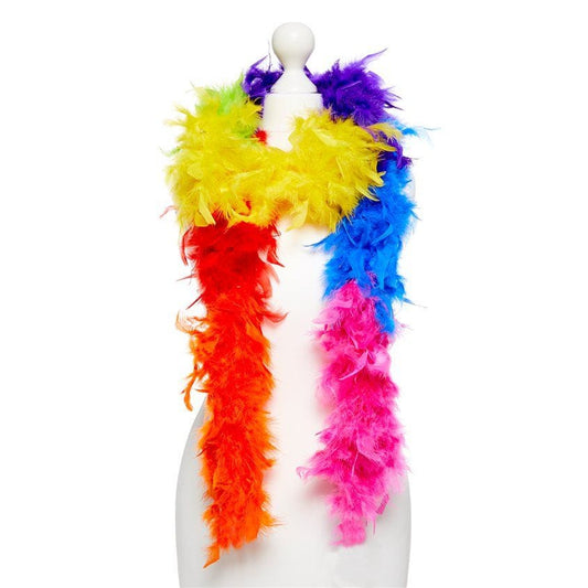 Rainbow Pride Feather Boa -180cm