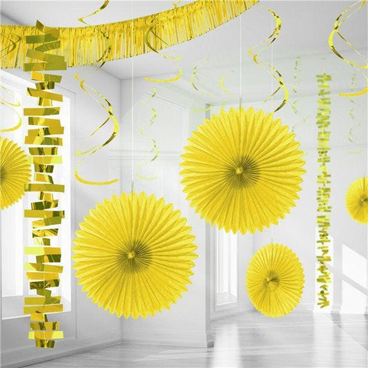 Yellow Paper & Foil Room Decorating Kit