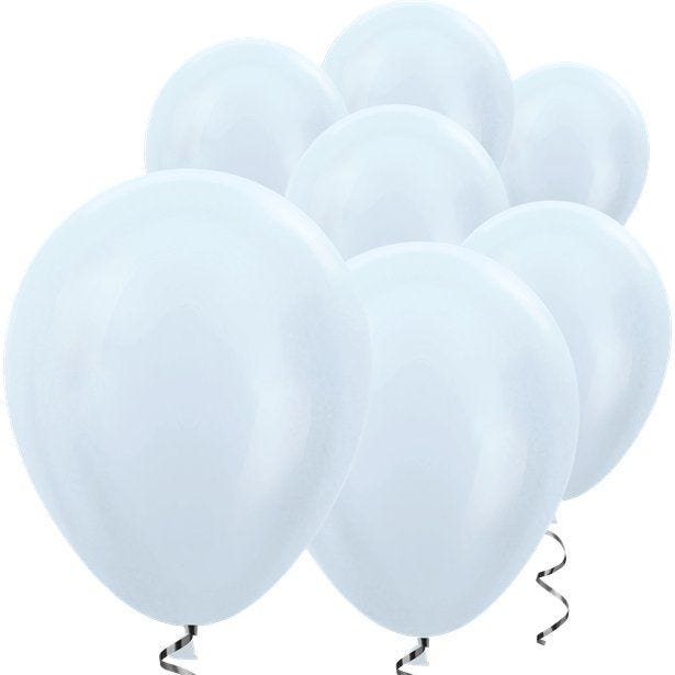White Satin Mini Balloons - 5" Latex Balloons (100pk)