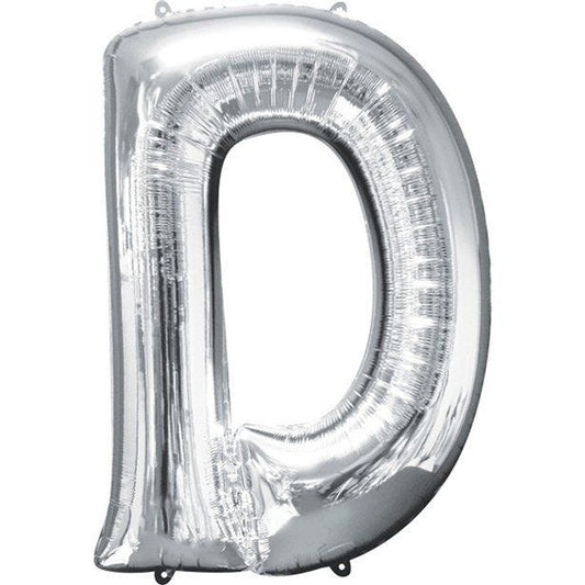 Silver Letter D Balloon - 16" Foil