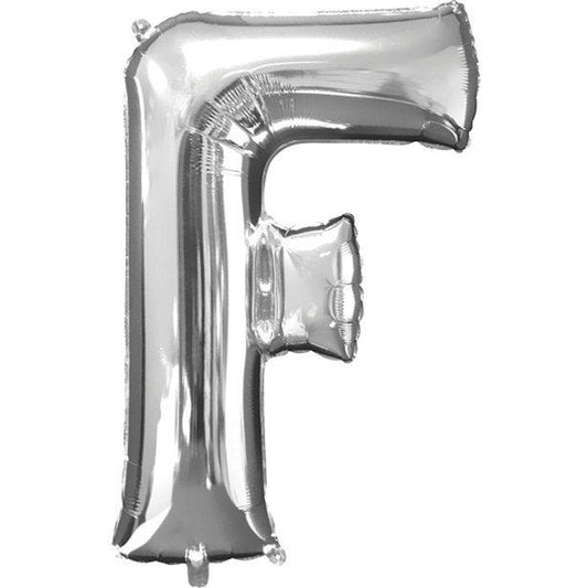 Silver Letter F Balloon - 16" Foil