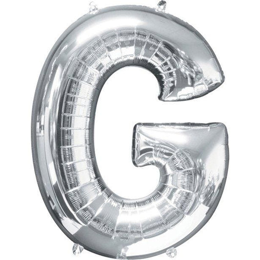 Silver Letter G Balloon - 16" Foil