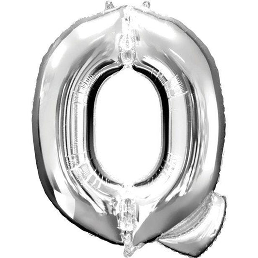 Silver Letter Q Balloon - 16" Foil