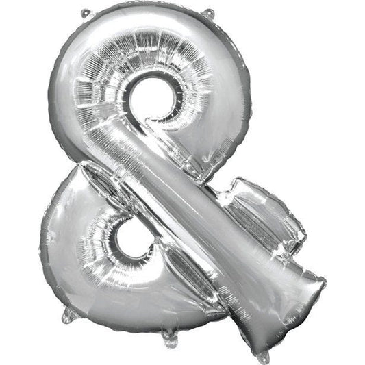 Silver Letter & Balloon - 16" Foil