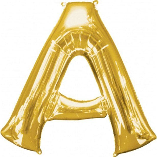 Gold Letter A Balloon - 16" Foil