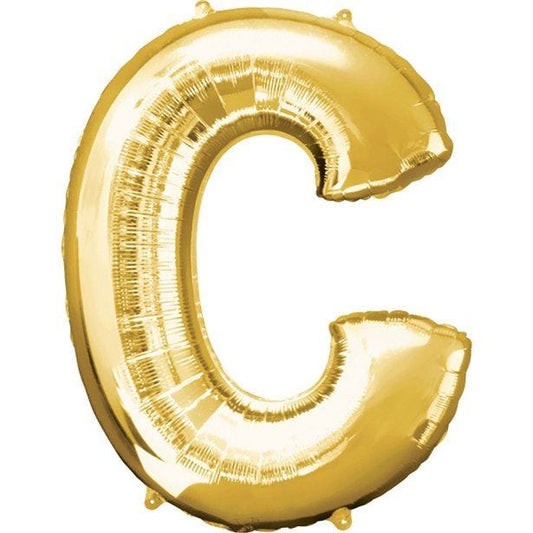 Gold Letter C Balloon - 16" Foil