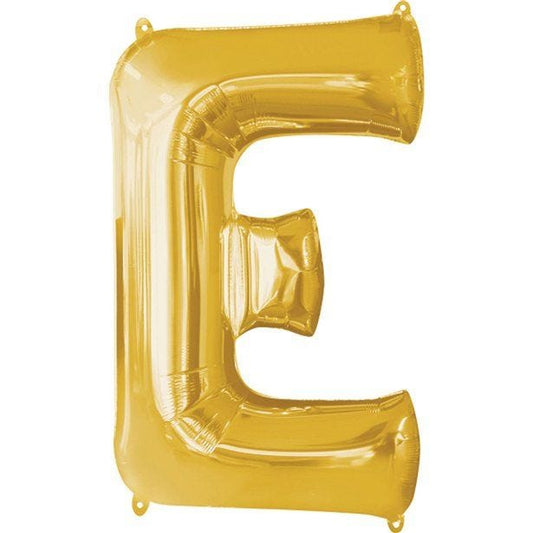 Gold Letter E Balloon - 16" Foil