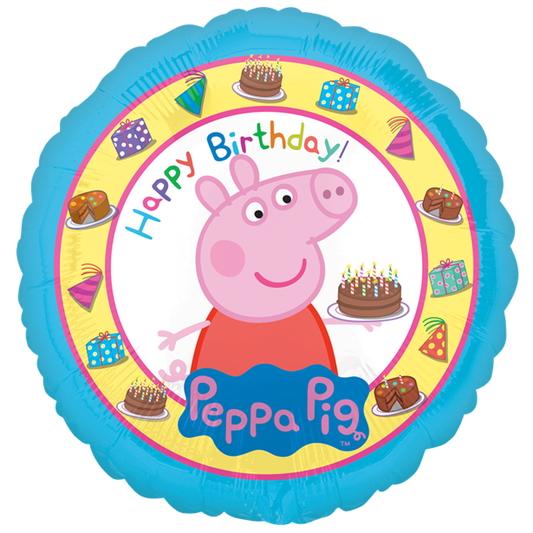 Peppa Pig Happy Birthday Balloon - 18" Foil