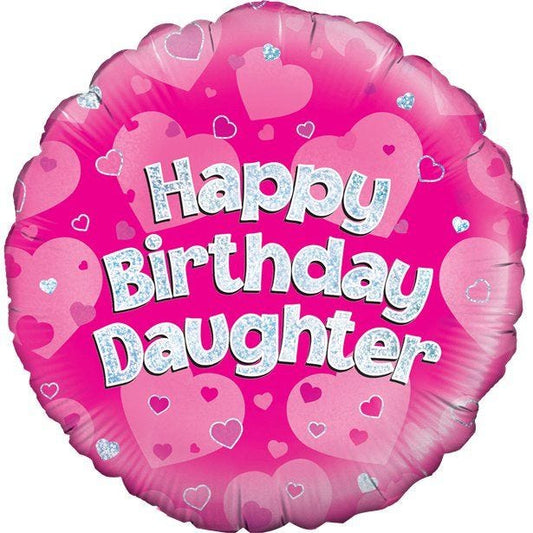 Happy Birthday Daughter Pink Balloon - 18" Foil