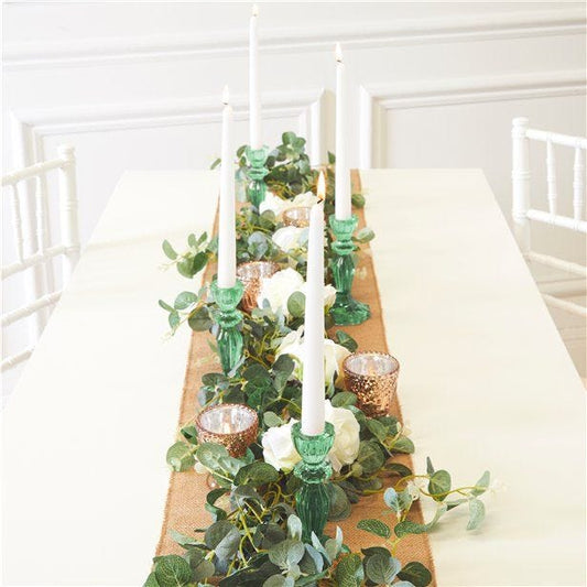 Eucalyptus & Rose Candle Long Table Centrepiece Kit