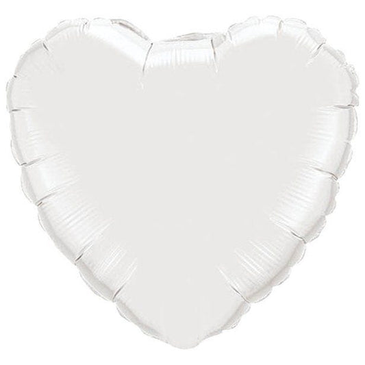 White Heart Balloon - 18" Foil - unpackaged