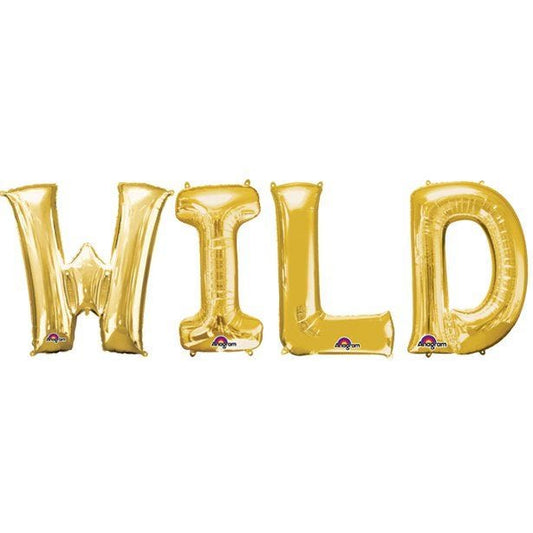 WILD' Gold Balloon Kit - 16" Foils